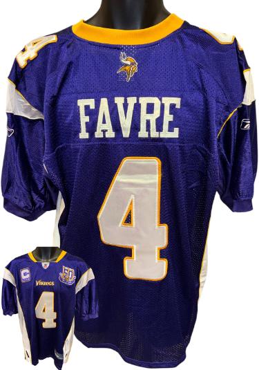 Brett Favre Minnesota Vikings Reebok NFL Pro Style On Field Jersey - Size 50-Powers Sports Memorabilia