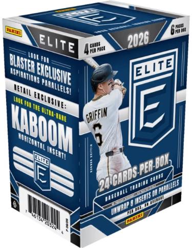 2026 Panini Donruss Elite Baseball Blaster Box-6PK/4CPP/24CPB-New/Factory Sealed-Powers Sports Memorabilia