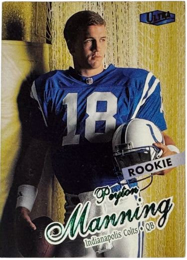 Peyton Manning 1998 Fleer Ultra Rookie Card (RC) #416 (Indianapolis Colts/HOF)-Powers Sports Memorabilia