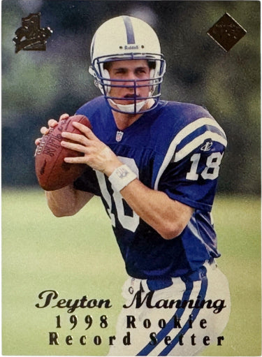 Peyton Manning 1998 Collector's Edge 1st Place RC Record Setter Card #135 (Indianapolis Colts/HOF)-Powers Sports Memorabilia