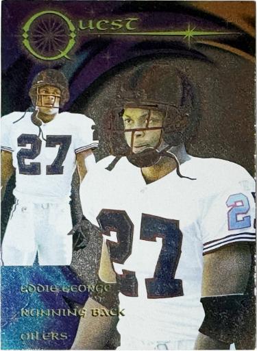Eddie George 1997 Collector's Edge Excalibur Quest Redemption Foil Card - /1000 (Houston Oilers)-Powers Sports Memorabilia