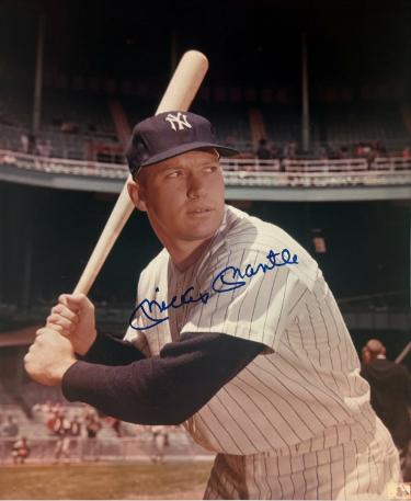 Mickey Mantle Autographed New York Yankees MLB 8x10 Photo Imperfect - Beckett Review-Powers Sports Memorabilia