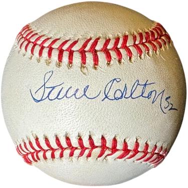 Steve Carlton Autographed Official Rawlings RONL National League Baseball #32- COA (Philaelphia Phillies/HOF)-Powers Sports Memorabilia