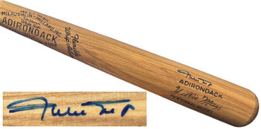Willie Mays Autographed Adirondack Personal Model 302 White Ash Whip Action Player Name Engraved Bat- Score Board/Beckett Review-Powers Sports Memorabilia