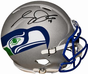 Sam Darnold Autographed Seattle Seahawks Riddell NFL Authentic Speed Throwback Full Size Helmet- Beckett Witnessed (SB CHAMP)-Powers Sports Memorabilia