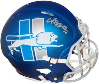 Amon-Ra St. Brown Autographed Detroit Lions Riddell NFL Full Size Authentic Alternate Speed Helmet #14- Beckett Witnessed-Powers Sports Memorabilia