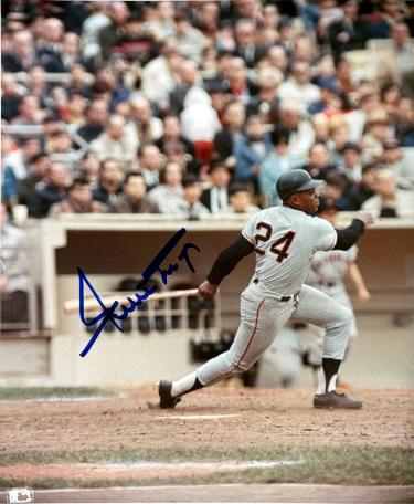 Willie Mays Autographed San Francisco Giants MLB 8x10 Photo imperfect- Beckett Review (HOF)-Powers Sports Memorabilia