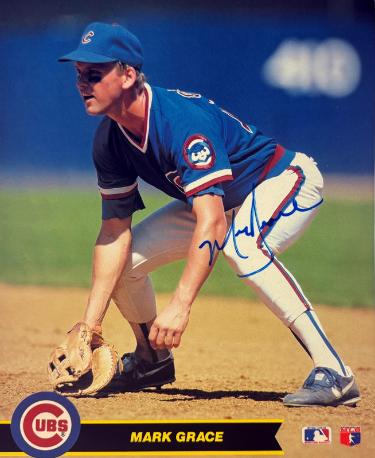Mark Grace Autographed Chicago Cubs MLB Licensed 8x10 Photo imperfect - COA-Powers Sports Memorabilia