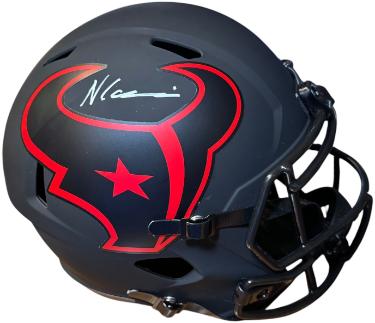 Nico Collins Autographed Houston Texans Riddell NFL FS Eclipse Speed Rep Helmet- Beckett Witnessed-Powers Sports Memorabilia