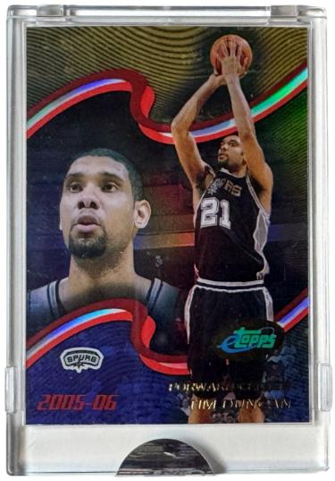 Tim Duncan 2005-06 NBA eTopps Card #26 / 1000 (San Antonio Spurs/HOF/Sealed/COA)-Powers Sports Memorabilia