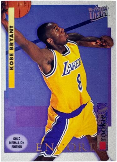 Kobe Bryant 1996-97 Fleer Ultra Encore Gold Medallion Rookie Card (RC) #G-266 (Los Angeles Lakers/HOF)-Powers Sports Memorabilia