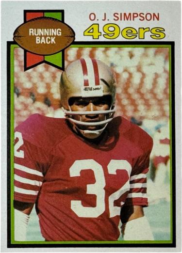 OJ/O.J. 1979 Topps Card #170 - (San Francisco 49ers/HOF/Heisman)-Powers Sports Memorabilia