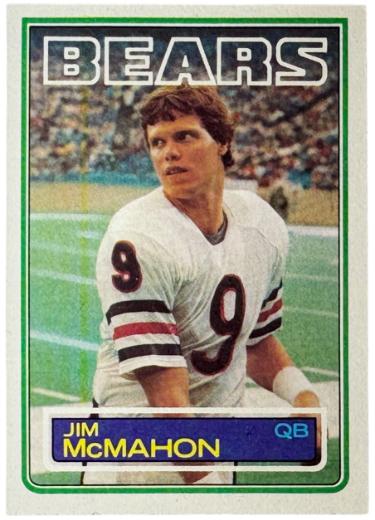 Jim McMahon 1983 Topps Rookie Card (RC) #33 (Chicago Bears/Super Bowl XX) - CTBL_046970-Powers Sports Memorabilia