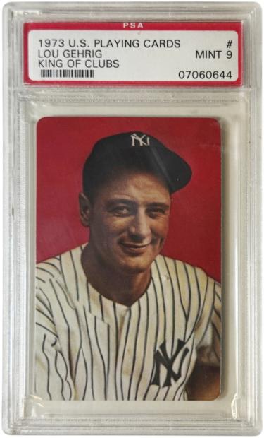 Lou Gehrig 1973 US Playing Cards King of Clubs Card- PSA Graded 9 Mint (New York Yankees)-Powers Sports Memorabilia