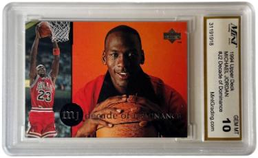 Michael Jordan 1994 Upper Deck Decade of Dominance Card #J2 - Mint Graded 10 Gem Mint (Chicago Bulls/GOAT/HOF)-Powers Sports Memorabilia