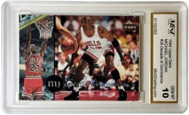 Michael Jordan 1994 Upper Deck Decade of Dominance Card #J6 - Mint Graded 10 Gem Mint (Chicago Bulls/GOAT/HOF)-Powers Sports Memorabilia