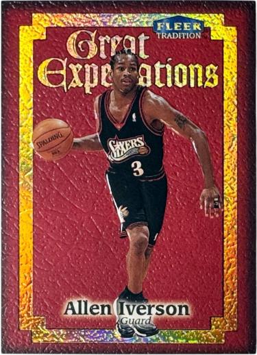 Allen Iverson 1998-99 Fleer Tradition Great Expectations Card #7GE (Philadelphia 76ers/HOF)-Powers Sports Memorabilia
