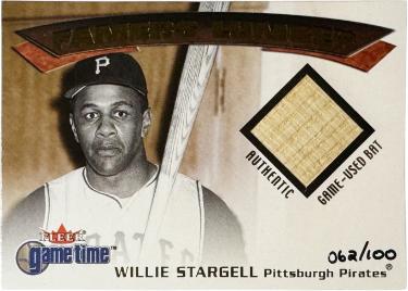 Willie Stargell 2001 Fleer Gametime Famers Lumbers Game-Used Bat Card /100 (Pittsburgh Pirates/HOF)-Powers Sports Memorabilia
