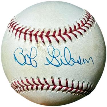 Bob Gibson Autographed Rawlings Official Major League Baseball imperfect- COA (St. Louis Cardinals/HOF)-Powers Sports Memorabilia