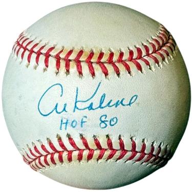 Al Kaline Autographed ROAL Rawlings Official American League Baseball imperfect HOF 80- COA (Detroit Tigers/HOF)-Powers Sports Memorabilia
