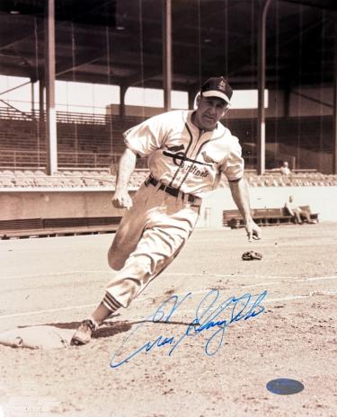 Enos Slaughter Autographed St. Louis Cardinals MLB 8x10 Photo- Steiner Holo/COA (HOF)-Powers Sports Memorabilia