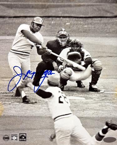 Joe Morgan Autographed Cincinnati Reds MLB 8x10 Photo imperfect- Steiner Holo/COA/HOF-Powers Sports Memorabilia
