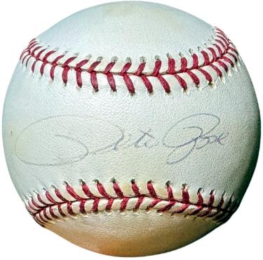 Pete Rose Autographed Rawlings Official Major League Baseball imperfect/light Sig- COA (Cincinnati Reds/HIT King/4256)-Powers Sports Memorabilia