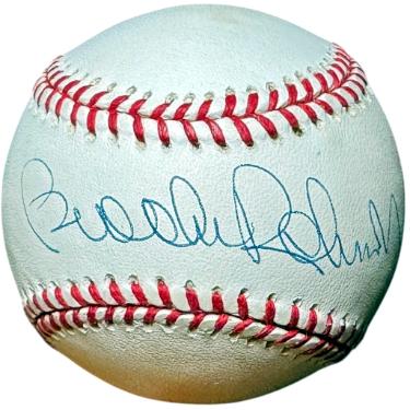 Brooks Robinson Autographed ROAL Rawlings OFC American League Baseball imperfect- COA (Baltimore Orioles/HOF)-Powers Sports Memorabilia