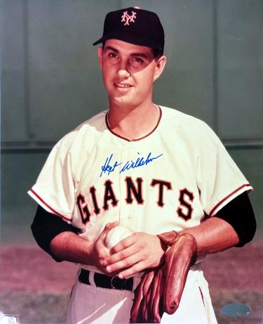 Hoyt Wilhelm Autographed New York Giants 8x10 Photo imperfect- Steiner Sports Hologram/COA-Powers Sports Memorabilia