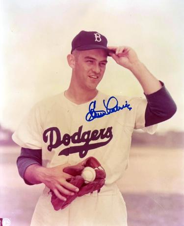 Clem Labine Autographed Brooklyn Dodgers MLB Licensed 8x10 Photo- COA-Powers Sports Memorabilia