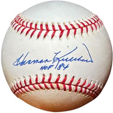 Harmon Killebrew Autographed Official Rawlings MLB Baseball HOF 84 minor tone- COA (Minnesota Twins)-Powers Sports Memorabilia
