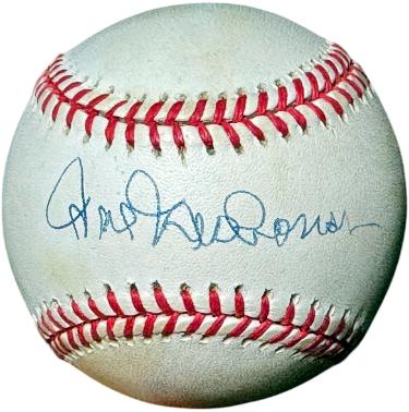 Hal Newhouser Autographed ROAL Rawlings OFC American League Baseball toned- COA (Detroit Tigers/Cleveland/HOF)-Powers Sports Memorabilia