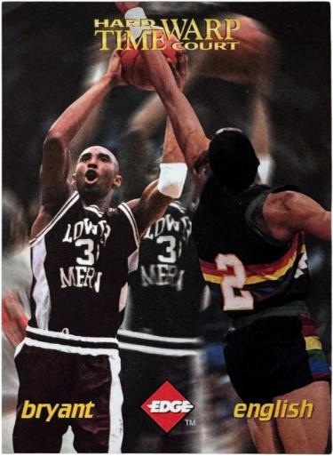 Kobe Bryant 1996-97 Collector's Edge Time Warp Rookie Card #TW3 w/ Alex English-Powers Sports Memorabilia