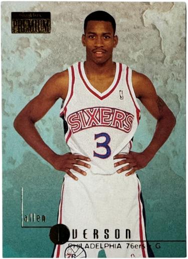 Allen Iverson 1996-97 SkyBox Premium Rookie Card (RC) #85 (Philadelphia 76ers/HOF)-Powers Sports Memorabilia
