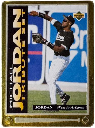 Michael Jordan 1995 Upper Deck Metal Metallic Impressions Tribute Card #JT2 (Birmingham Barons)-Powers Sports Memorabilia