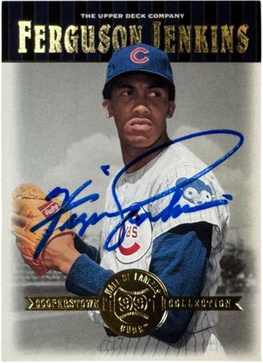 Fergie Jenkins Autographed 2001 Upper Deck Cooperstown On Card Auto #13- COA (Chicago Cubs/HOF) - CTBL_047131-Powers Sports Memorabilia