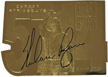 Nolan Ryan 1999 23KT Die-Cut Gold 5714 Career Strikeouts Card /5714 (HOF/Texas Rangers)-Powers Sports Memorabilia