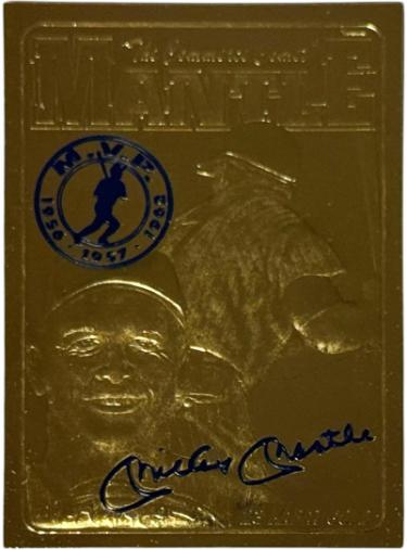 Mickey Mantle 1996 Bleachers 23KT Gold The Commerce Comet Card (New York Yankees/HOF)-Powers Sports Memorabilia