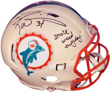 Ricky Williams Autographed Miami Dolphins Riddell NFL Retro Authentic FS Speed Helmet#34 Smoke Weed Everyday-Beckett Witnessed-Powers Sports Memorabilia