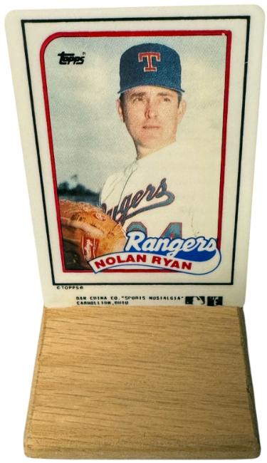 Nolan Ryan 1993 Topps R&N China Thinnest Porcelain 1989 Card #106T w/Box/Display-Powers Sports Memorabilia