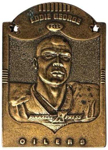 Eddie George 1997 Pinnacle X-Press Metal Works Bronze Card #15 of 20 (Houston Oilers/Tennessee Titans) - CTBL_047162-Powers Sports Memorabilia