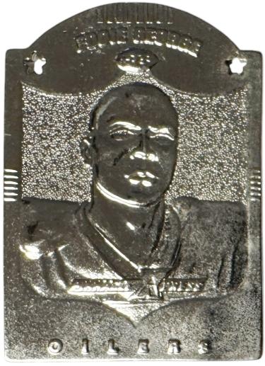 Eddie George 1997 Pinnacle X-Press Metal Works Silver Card #15 of 20- /400 (Houston Oilers/Tennessee Titans)-Powers Sports Memorabilia