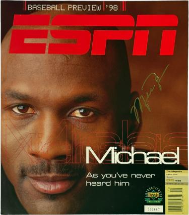 Michael Jordan 1998 ESPN The Magazine Cover Upper Deck LTD Print 11.5x10 Card-Powers Sports Memorabilia