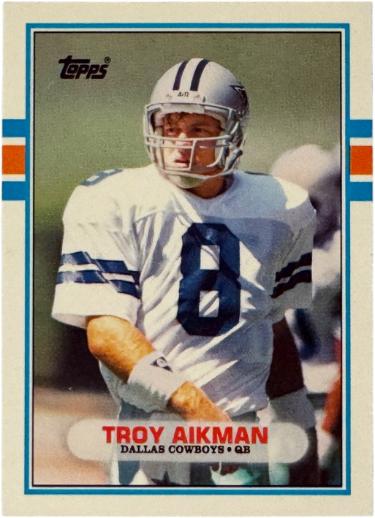Troy Aikman 1989 Topps Traded Rookie Card (RC) #70T (Dallas Cowboys/HOF)-Powers Sports Memorabilia