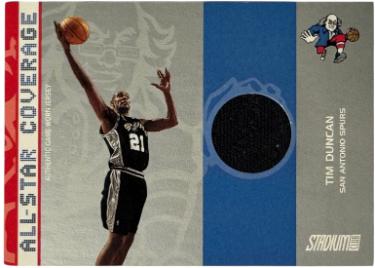 Tim Duncan 2002-03 Stadium Club All-Star Coverage Worn Jersey Card #AS-TD /700 (San Antonio Spurs/HOF) - CTBL_047173-Powers Sports Memorabilia