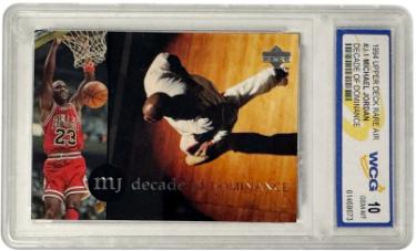 Michael Jordan 1994 Upper Deck Air Decade Of Dominance Card #J1- WCG Graded 10 Gem Mint (Chicago Bulls/GOAT/HOF)-Powers Sports Memorabilia