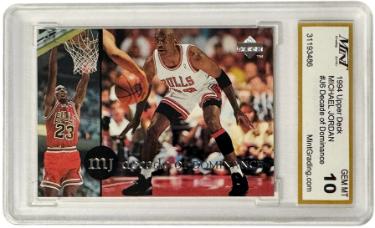 Michael Jordan 1994 Upper Deck Decade of Dominance Card #J6- Mint Graded 10 Gem Mint (Chicago Bulls/GOAT/HOF)-Powers Sports Memorabilia