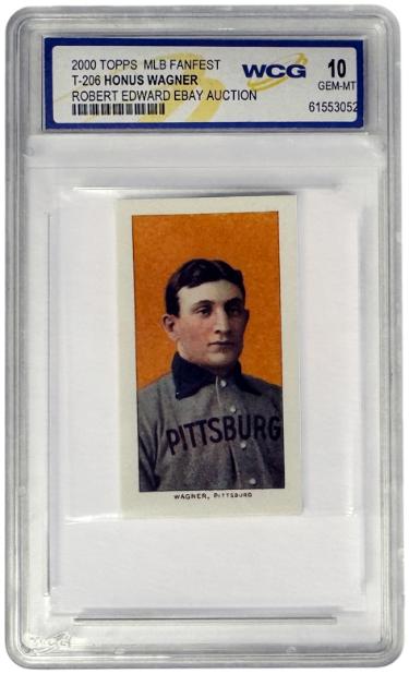 Honus Wagner 2000 Topps MLB Fanfest Robert Edward Ebay Auction REPRINT T206- WCG Graded 10 Gem Mint-Powers Sports Memorabilia