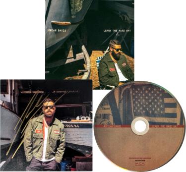 Jordan Davis Autographed 2025 Learn Hard Way 4.75x4.75 Art Card Insert w/ Album Cover & CD w/ Case- COA (Country/Pop Music)-Powers Sports Memorabilia