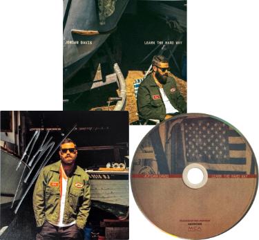 Jordan Davis Autographed 2025 Learn Hard Way 4.75x4.75 Art Card Insert w/ Album Cover & CD w/ Case- COA (Country/Pop Music) - CTBL_047189-Powers Sports Memorabilia